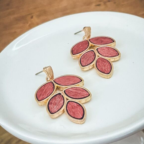 Leaf drop earrings M897 - Picture 3 of 6